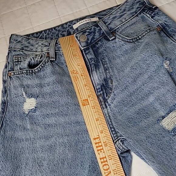 Pascun Distressed Mom Jeans Medium Wash High Rise Women's Size 24 - Picture 9 of 11